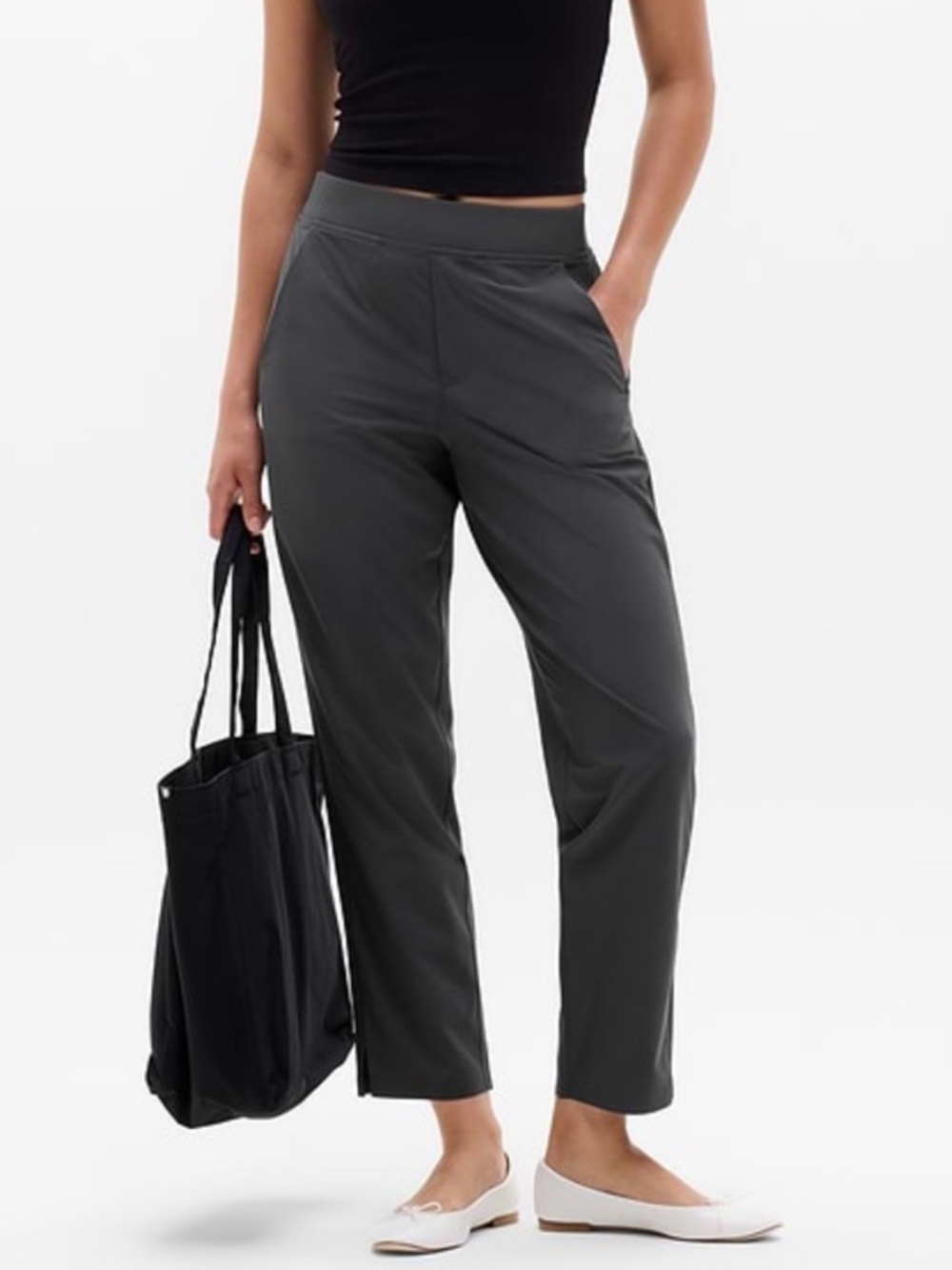 Athleta Brooklyn Ankle Pant Gray Grey Size 10